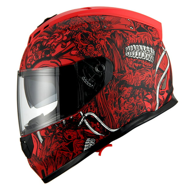 Skull Motorcycle Helmet Dual Use Novel Motorbike Half Face Helmet New